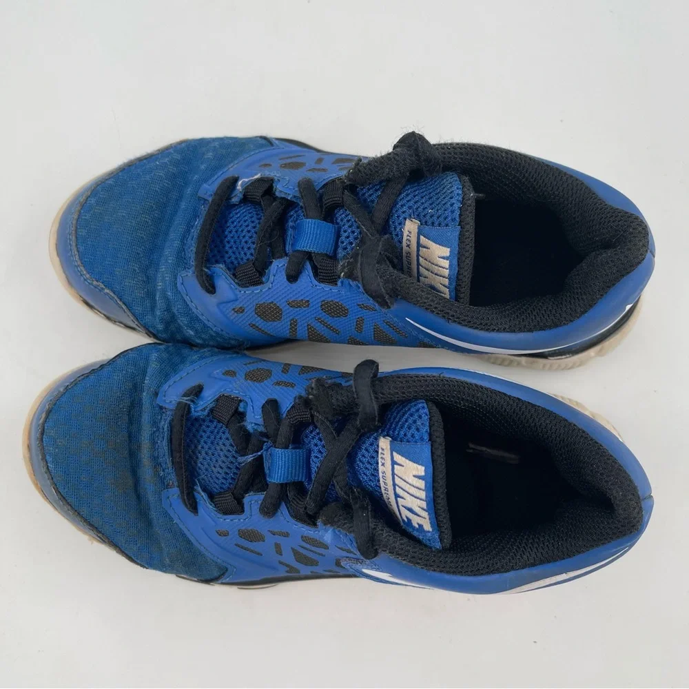 Nike Kids Flex Supreme TR4 Blue Black Sneakers - Size 2.5 Youth